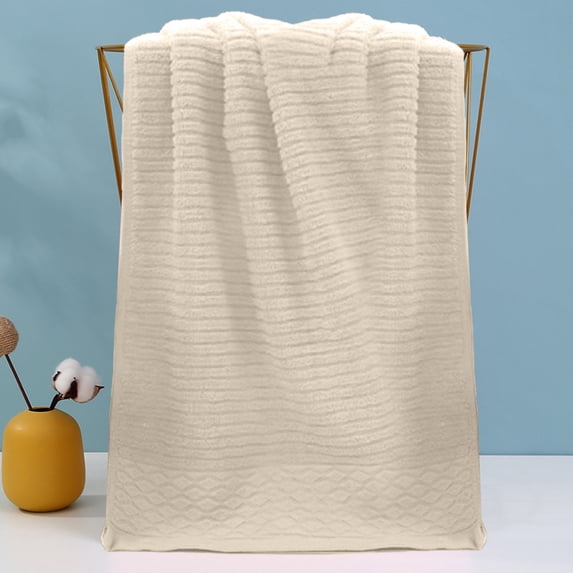 Hvmvliv Hand Towels For Bathroom Checkered Fleece Towel Luxurious Soft Texture, Super Absorbent & Quick-Drying, High-Density & Non-Lint, with Hanging Rope, Multipurpose for Home Beige