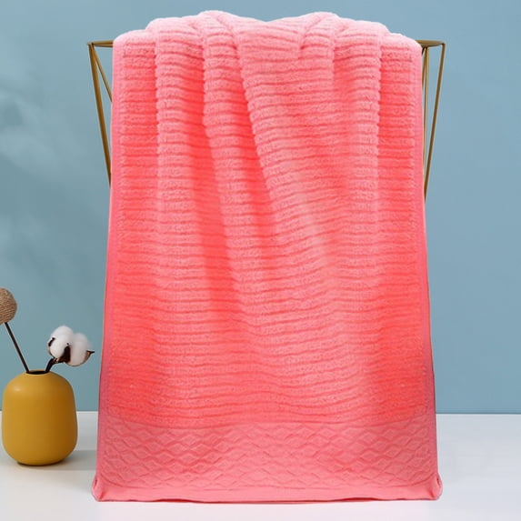 Hvmvliv Hand Towels For Bathroom Checkered Fleece Towel Luxurious Soft Texture, Super Absorbent & Quick-Drying, High-Density & Non-Lint, with Hanging Rope, Multipurpose for Home Pink