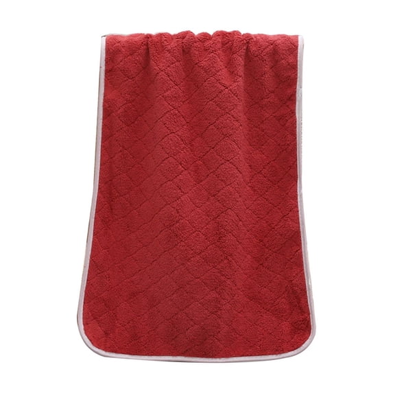 Hvmvliv Hand Towels For Bathroom Soft Cotton Towel Delicate Texture, Super Absorbent & Quick-Drying, Thickened & Durable, Easy to Clean, Ideal for Daily Use Red