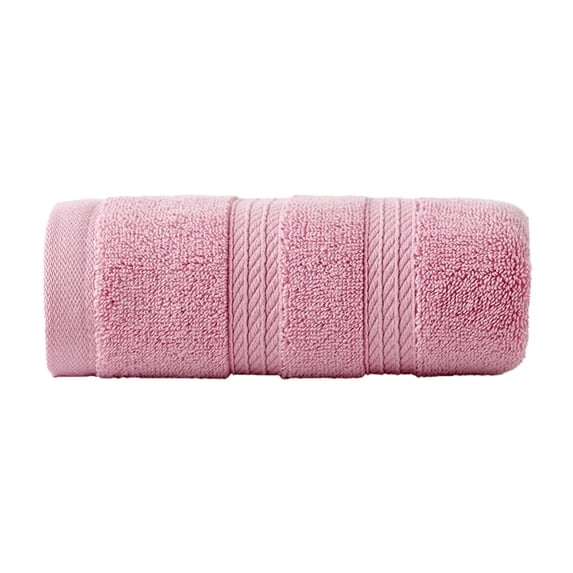 Hvmvliv Hand Towels For Bathroom Soft Thick Bath Towel Striped Pattern, Premium Material, Super Absorbent & Quick-Drying, Durable & Fluffy After Washes, Ideal for Home, Hotel, Spa and Beach Use Red