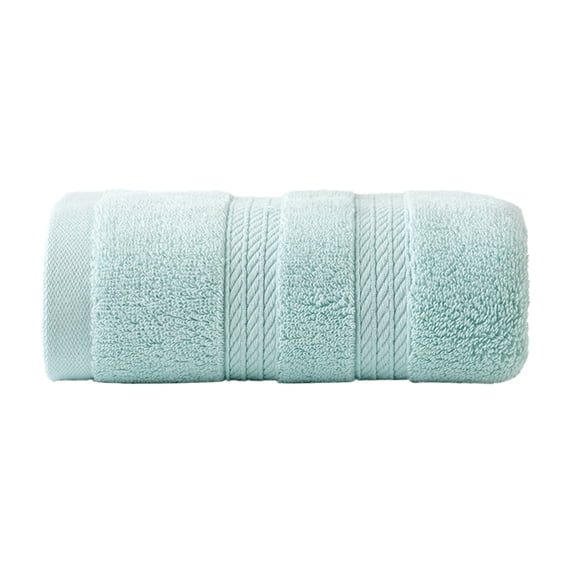 Hvmvliv Hand Towels For Bathroom Soft Thick Bath Towel Striped Pattern, Premium Material, Super Absorbent & Quick-Drying, Durable & Fluffy After Washes, Ideal for Home, Hotel, Spa and Beach Use Green