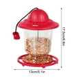 thumbnail image 1 of Hvmvliv Hanging Bird Feeder Universal Outdoor Hanging Bird Feeder, Simple Design for Garden & Yard Red, 1 of 6