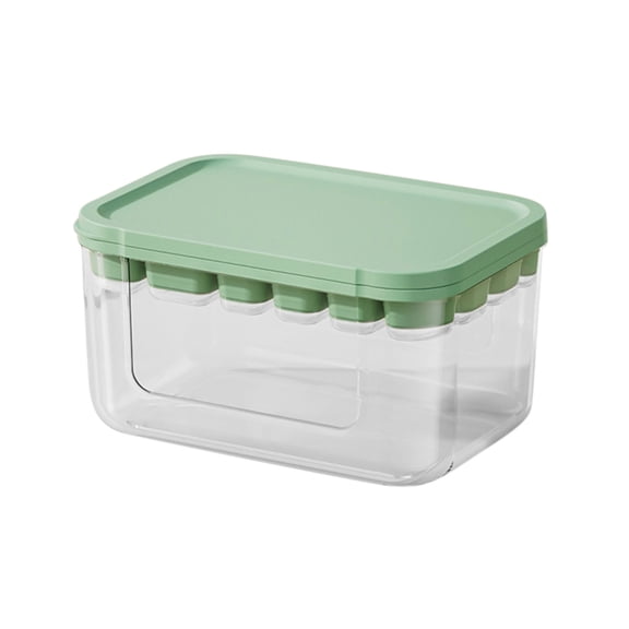 Hvmvliv Ice Molds 22-Compartments Square-Shape Food Grade Silicone Ice Cubes Tray with Lid and Bin Reusable Ice Blocks Making Trays Come with Ice Shovel Leak Proof Freezer Ice Home Use Mint Green