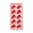 thumbnail image 1 of Hvmvliv Ice Trays 10-Compartments Heart-Shape Ice Molds Food Grade Silicone Household Refrigerator Easy-Release Ice Blocks Moulds Pink, 1 of 6