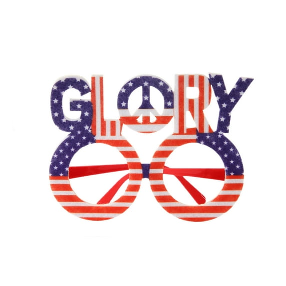 Hvmvliv Independence Day Party Glasses (6.4x3.7in) Independence Day Party Decorative Glasses Red White and Blue Flag Plastic Glasses Suitable For Memorial Day Decoration Multicolor