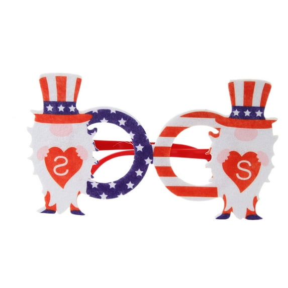 Hvmvliv Independence Day Party Glasses (6.4x3.7in) Independence Day Party Decorative Glasses Red White and Blue Flag Plastic Glasses Suitable For Memorial Day Decoration Multicolor