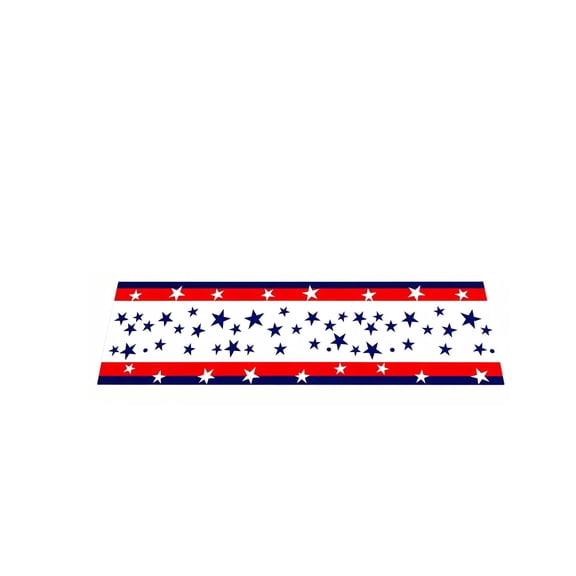 Hvmvliv Independence Day Table Flag 183x33cm Red White Blue Polyester Fiber for Living Room Dining Table Party Gathering Decor Easy Hang