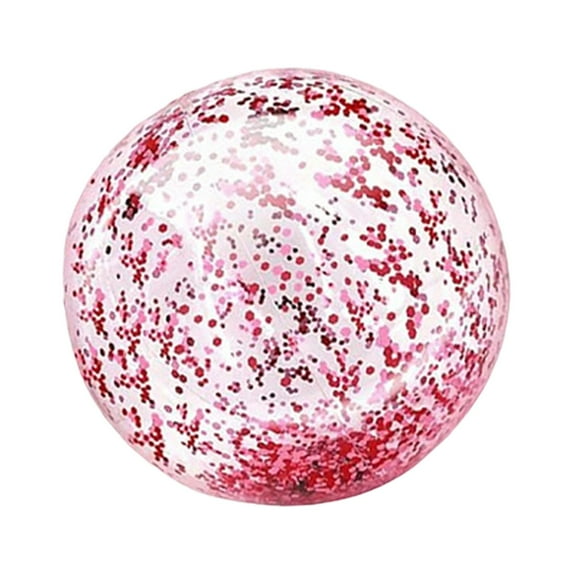 Hvmvliv Inflatable Beach Balls 12in Glitters Pool Toys Balls for Pool, Beach, Summer Pool Party - Swimming Pool Game Water Beach Toys Kid Party Decorations Pink