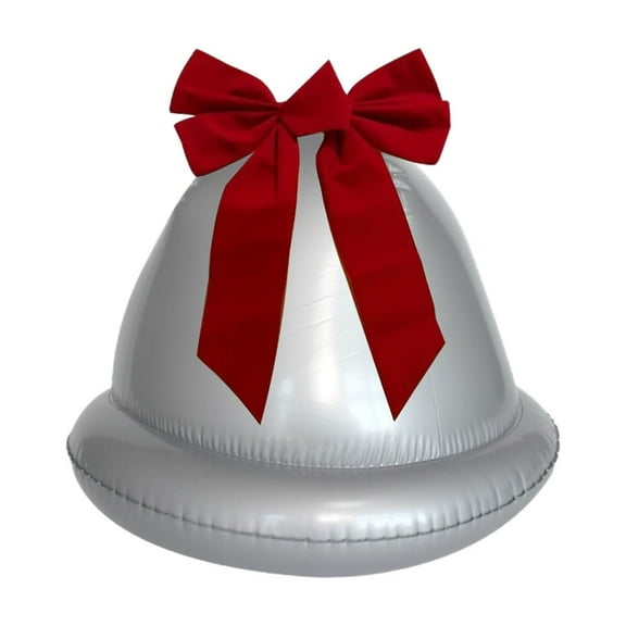 Hvmvliv Inflatable Christmas Bells Thicken Pvc Large Inflatable Christmas Bells Decorations Suitable for Christmas Yard Porch Decoration 1.65 ft, Silver