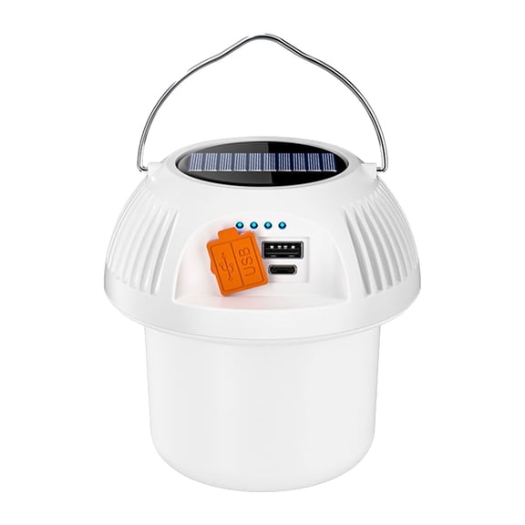 Hvmvliv LED Camping Lights Solar Camping Lantern Rechargeable LED Tent Light 3000Mah with 3 Modes Lighting for Camping Running Time 20 Hours Outdoor Camping Lights White