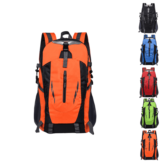 Hvmvliv Large Backpack for Travel Large Capacity 40L Hiking Backpack Waterproof Travel Knapsack Climbing Outdoor Sackpack Orange