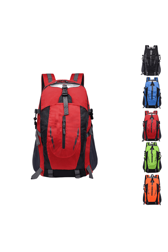 Large Backpack for Travel Large Capacity 40L Hiking Backpack Waterproof Travel Knapsack Climbing Outdoor Sackpack Red