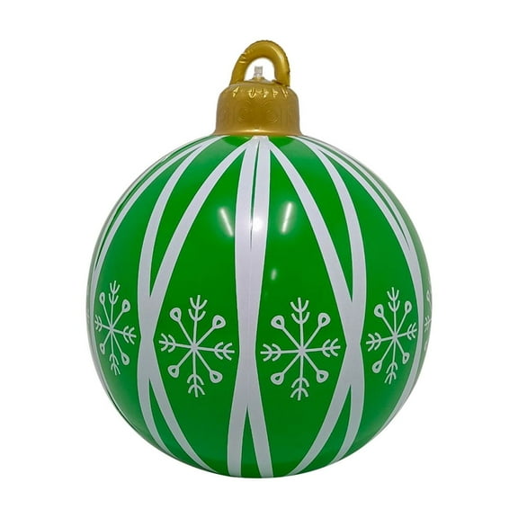 Hvmvliv Large Inflatable Christmas Balls Outdoor Christmas Yard Decorations Pvc Thicken Inflatables Decorative Ornaments for Yard 1.98 ft, Green