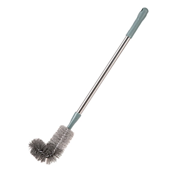 Hvmvliv Long Handle Toilet Cleaner Brush with Non-Scratch Plastic Bristles for Gentle Yet Efficacious Cleaning - Easy Assembly, Wall Mountable Design, and Washable Head for Compact Storage Green