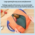 thumbnail image 1 of Hvmvliv Lunch Box Bag Cotton Portable Lunchbox Bag Corduroy Insulation Bag Color Matching Thick Waterproof Portable Lunch Bag Ice Bag Lunch Box Bag Orange, 1 of 9