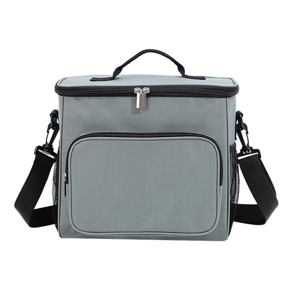Hvmvliv Lunch Box Bag Cotton Portable Lunchbox Bag Take-Away Insulated Lunch Box Bag,Large-Capacity Office Lunch Bag,Portable Insulated Bag Gray