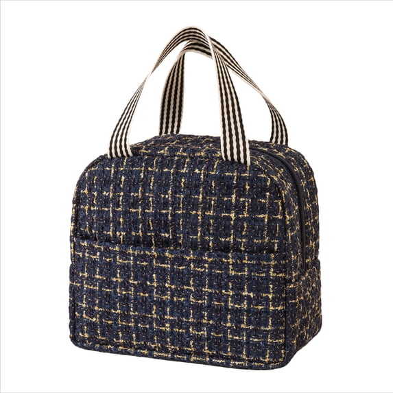 Hvmvliv Lunch Box Bag Pu Portable Lunchbox Bag Portable Lunch Box Bag For Office Workers Daily Meals Portable Lunch Bag Blue