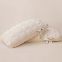 Hvmvliv Memories Foam Pillows(17.71x27.55in) Hotel-Grade Pillow Core Soft and Supportive Bed Pillow Suitable for Back Side and Stomach Sleepers Made Of-Friendly Fabric Beige