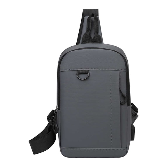 Hvmvliv Men's Running Sports Chest Bag, Versatile Casual Small Backpack, Water-Resistant Breathable Gray