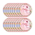 thumbnail image 1 of Hvmvliv Mother's Day Themed Disposable Cutlery Set, 16-Person Paper Plates, Soft with Embossed Rose & Hot Stamping Blessings, Eco-Friendly, for Mother's Day Party Dining Decoration Pink, 1 of 6