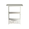 thumbnail image 1 of Hvmvliv Narrow Bedside Table with 3 Tier Shelf Mini End Table for Small Spaces Narrow Nightstand with Storage Rack Side Table for Living Room, Bedroom, Office White, 1 of 6