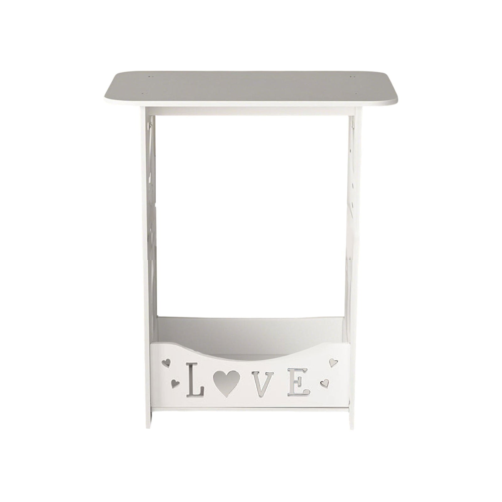 Hvmvliv Narrow Side Table with 3 Tier Shelf Mini End Table for Small ...
