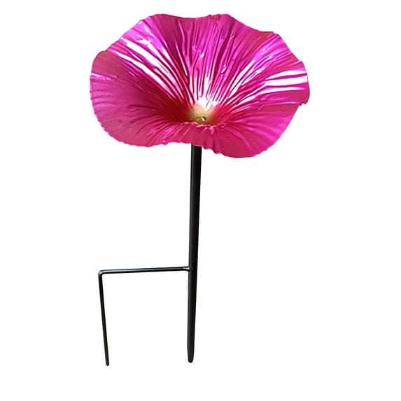 Hvmvliv Outdoor Bird Feeder Stake Mount Metal Bird Bath for Outdoor Garden, Hummingbird Feeder and Yard Decoration Pink