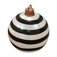 thumbnail image 1 of Hvmvliv Outdoor Christmas Inflatable Ball Decorative Stripe Thicken Giant Inflatable Christmas Balls for Christmas Yard Lawns Decorations 1.98 ft, Black, 1 of 6