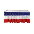 thumbnail image 1 of Hvmvliv Patriotic Tablecloth 168x29in 4th of July Plastic Table Skirt Decorations Red White and Blue Patriotics Themed Disposable Table Skirt For Independence Day and Veterans Day Party Multicolor, 1 of 6