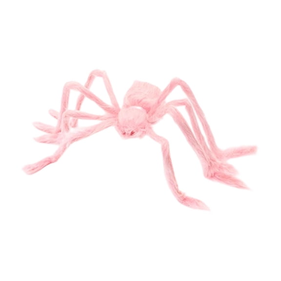 Hvmvliv Pink Halloween Spider Figure Decoration with Adjustable Limbs for Indoor Outdoor Party Themed Scene Ornament