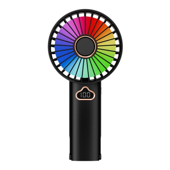 Hvmvliv Portable Fan Handheld Fan Ultrahigh-Speed Thermoelectric Cool Off Handheld Mini Fan Black