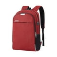 thumbnail image 1 of Hvmvliv Pu Backpack High-Quality Waterproof Bag Solid Color Business Backpack for Men with USB Interface Large Capacity for Easy Charging,Suitable for Outdoor Camping Or Business Trip Red, 1 of 8