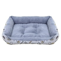 Hvmvliv Puppy Bed Rectangular Cat and Dogs Extra Thicken Warm Comfy Cushion Bed Soft Winter Sleeping Pad for Small Dog Multicolor, 15x13 in