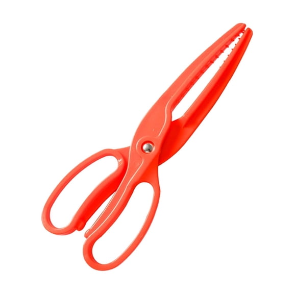 Hvmvliv Scissors Fish Clamp Scissor,Non-Slip Serrated Jaw,Lightweight Portable Fishing Tool,Scale Fin Removal,Hanging Loop for Storage Orange