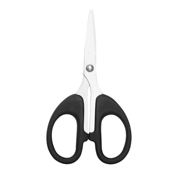 Hvmvliv Scissors Stainless Steel Paper Cutter Scissor,2.36X4.72in Household Office Art Knife,Non-Slip Grip,Rust-Proof for Paper Cuttting,Home and Office Black-S