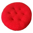 thumbnail image 1 of Hvmvliv Seat Cushion Soft Fart Pad 40x40cm, Extra Thick Furry Short Hair Velvet, Circular Floor Chair Pad Red, 1 of 7