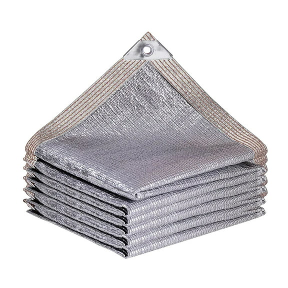 Hvmvliv Shade Sail Sun Shade Sail Plastic Sunshade Net Heat Insulation Shade Net Outdoor Balcony Flower Planting and Breeding Sun Protection Net Silver