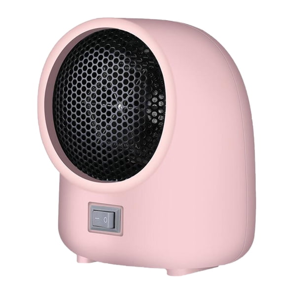 Hvmvliv Small Space Heater 400W Mini Space Heater Fan, Portable Ceramic Heating for Home Office Indoor Use, Overheat Protection, US Plug, Quiet Personal Desk Heater Pink