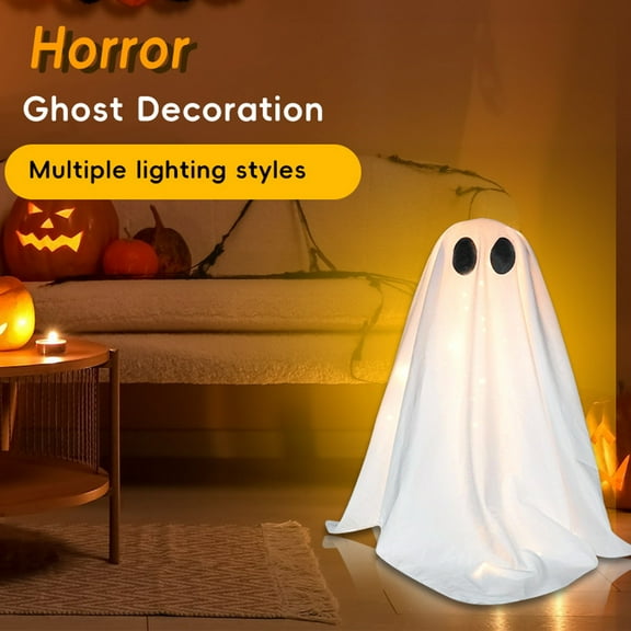 Hvmvliv Spooky Ghosts Halloween Decorations 20in Horror Ghost Decoration Halloween Scene Decoration Indoor Home Fireplace Ornaments Suitable for Indoor Outdoor Halloween Decoration White