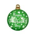 thumbnail image 1 of Hvmvliv St. Patrick's Day 24 Inch Inflatable Hanging Decorations, PVC Outdoor Yard Ball with Shamrock Print, Green White Blow Up Orbs for Porch & Garden Green, 1 of 7