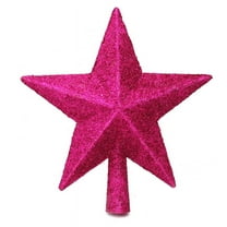 Hvmvliv Star Tree Topper Christmas Tree Top Decoration Plastic Shatterproof Xmas Treetop Five Pointed Star Christmas Tree Decoration Pink