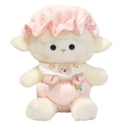 Hvmvliv Stuffed Plush Toys Ultra Soft Calming Lamb Plush Toy Cuddly Stuffed Animal for Anxiety Relief and Peaceful Bedtime Companion Pink