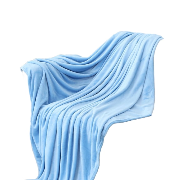 Hvmvliv Summer Blanket 150x200cm Decorative Soft Throw Blanket for Couch Warm Cozy Velvet Flannel Blanket Lightweight Comfy Checkered Blanket for Sofa Bed Comforter for Hot Sleepers Blue