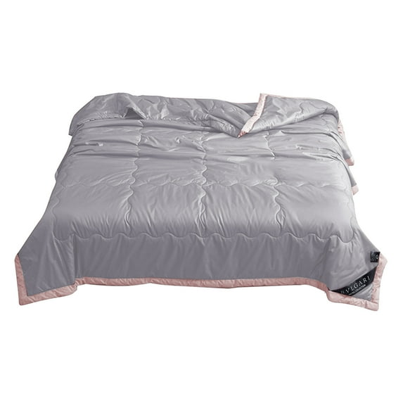 Hvmvliv Summer Blanket 150x200cm Lightweight Cooling Blanket Large Size Summer Quilt for Hot Sleepers - Soft Rest Cooling Comforter Easily Washable Gray