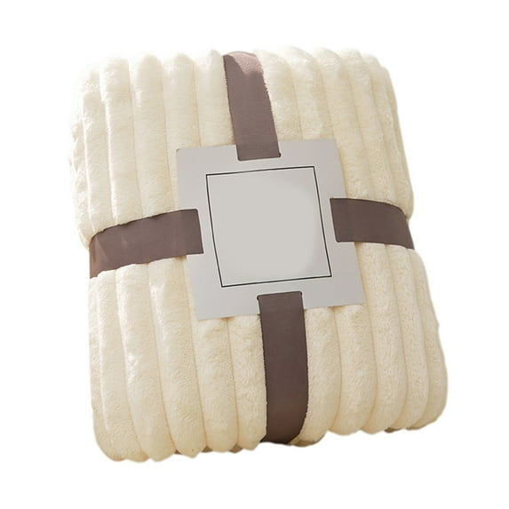 Hvmvliv Summer Blanket 70x100cm Soft and Thick Double Layer Raschel Blanket A Must Have Warming Artifact in Winter Suitable for Beds SofasIce Cooling Calming Blanket White