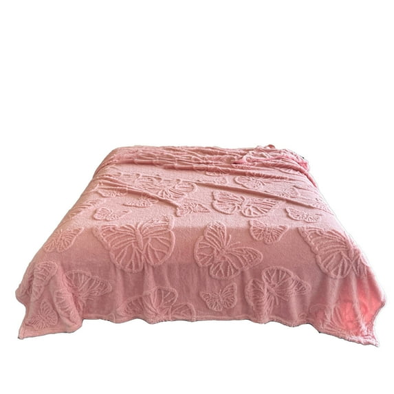 Hvmvliv Throw Blankets For Couch 27x40in Color Style Taffeta Comfortable Fleece Blanket for Sofa Leisure Throw Reversible Pattern Machine Washable Pink