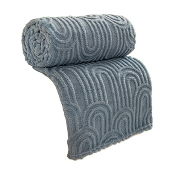 Hvmvliv Throw Blankets For Couch 40x60in Luxury Roman Column Design Milk Velvet Flannel Blanket Reversible Shawl for Sofa Bed Lunch Break Blue