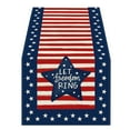 thumbnail image 1 of Hvmvliv USA Flag Table Runner (13x72in) Independence Day Table Runner 4th of July Party Dinner Table Runners Decorations For Home Red White and Blue Star Printing Decorative Table Runner Multicolor, 1 of 6