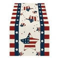 thumbnail image 1 of Hvmvliv USA Flag Table Runner (13x72in) Independence Day Table Runner 4th of July Party Dinner Table Runners Decorations For Home Red White and Blue Star Printing Decorative Table Runner Multicolor, 1 of 6