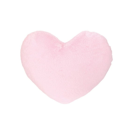 Hvmvliv Valentine's Day Faux Rabbit Fur Heart-Shaped Pillow 12.99x9.84in, Fluffy PP Cotton Filler, Dual Purpose (Decor & Support), Fits Sofa/Bed/Study Chair, Romantic Home Accent Pink